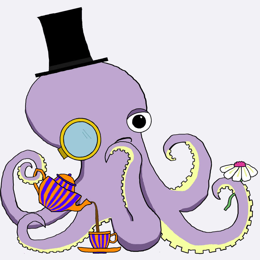 Tetra the Octopus, our mascot and an epicurean.