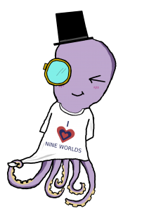 Tetra the Octopus, wearing her new Nine Worlds shirt