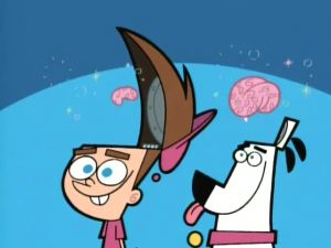 A boy and dog brain swap from Fairly Odd Parents