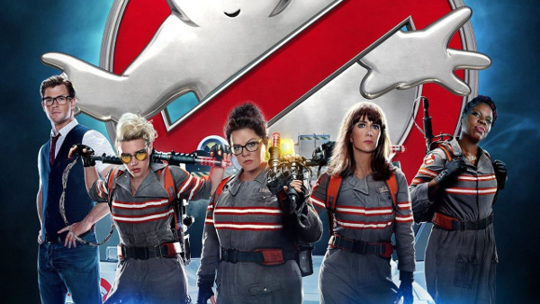 The female ghostbusters, with Chris Hemsworth. 