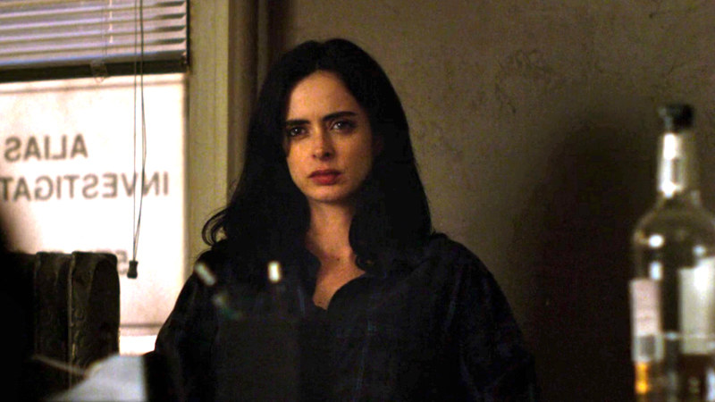 Jessica Jones in her office