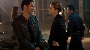 Lucifer and Chloe at a crime scene