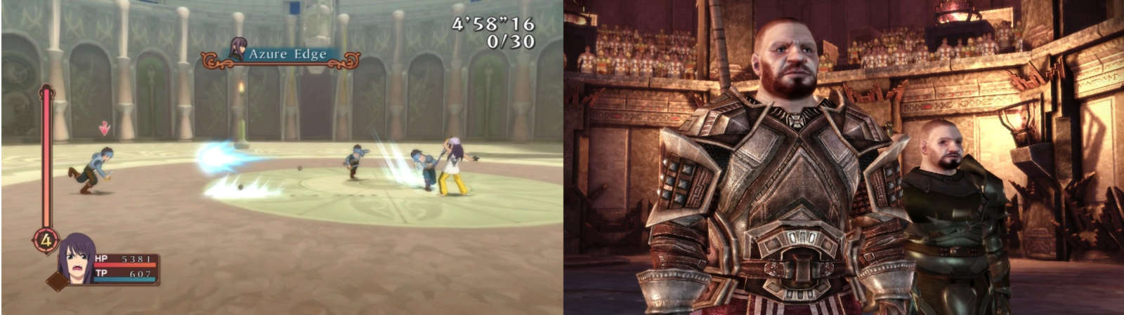 Image showing gladiator levels from Tales of Vesperia and DAO